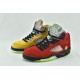 Air Jordan 5 Retro SE What The Red Yellow CZ5725 700 Womens And Mens Shoes